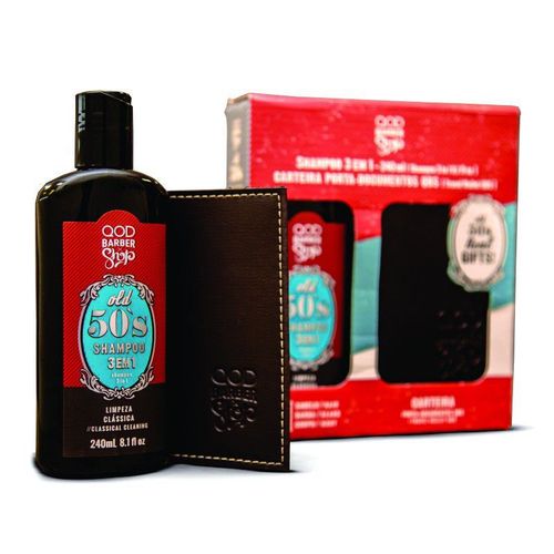Kit Old 50`s Shampoo 3 em 1 + Carteira - QOD Barber Shop