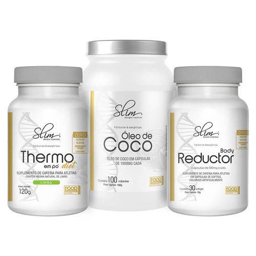 Kit Óleo de Coco + Body Reductor + Thermo Diet em Pó – Slim