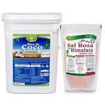 Kit Oleo de Coco Extra Virgem 3,2 L + Sal Rosa do Himalaia 1 Kg