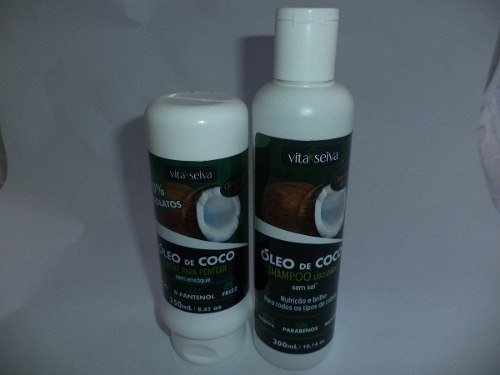 Kit Oleo de Coco Vita Seiva 2 Shampoo + 1 Creme Pentear