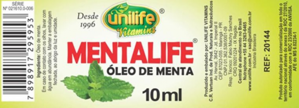 Kit 3 Óleo de Menta Unilife Mentalife 10ml