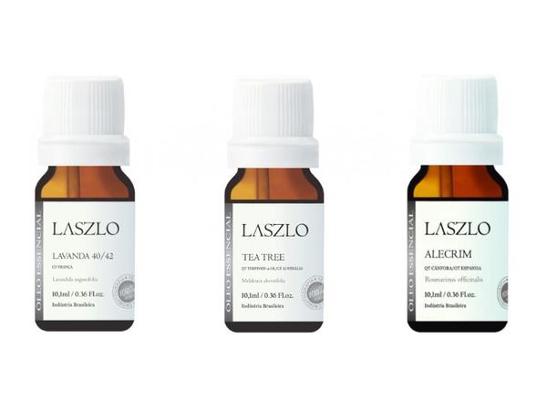 Kit oleo essencial Alecrim Melaleuca Lavanda Lazlo 3x10,1ml