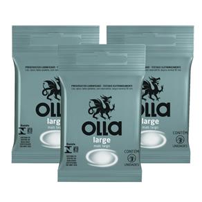 Kit Olla Preservativo Large 3uni. com 3 Packs