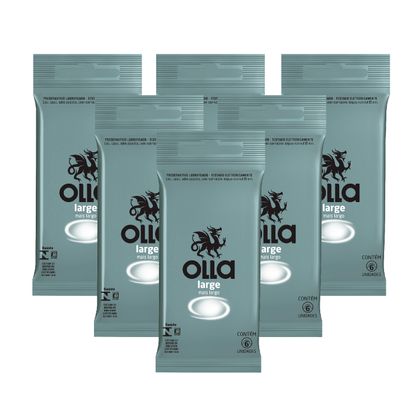 Kit Olla Preservativo Lubrificado Large 6 Uni. com 6 Packs