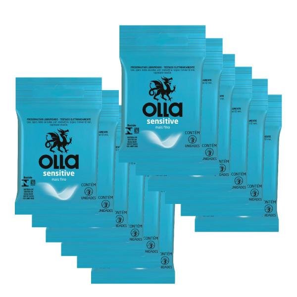 Kit Olla Preservativo Sensitive 3uni. com 12 Packs