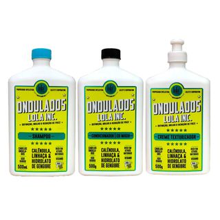Kit Ondulados Lola Cosmetics - Shampoo + Condicionador + Creme de Pentear Kit