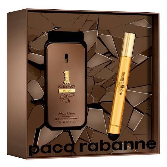 Kit One Million Prive 50 Ml Eau de Parfum + Travel Spray 10 Ml Masculi...
