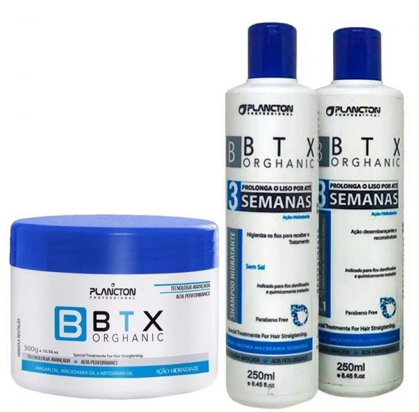 Kit Orghanic Plancton Shampoo, Condicionador e Botox 300gr