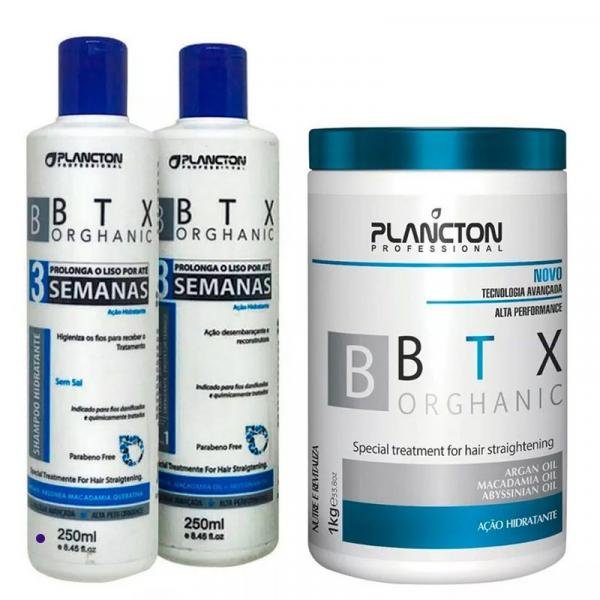 Kit Orghanic Plancton Shampoo, Condicionador e Botox 1Kg