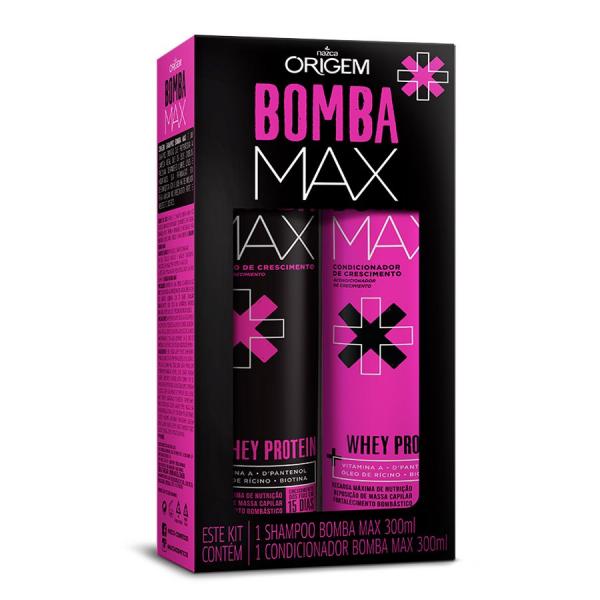 Kit Origem Shampoo + Condicionador Bomba Max Whey Protein 300Ml - Nazca
