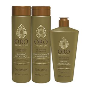 Kit Oro Therapy 24K NatuMaxx Shampoo, Condicionador e Leave-in 300ml