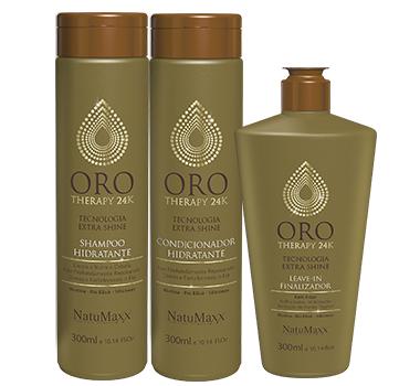 Kit Oro Therapy 24K NatuMaxx Shampoo, Condicionador e Leave-in 300ml