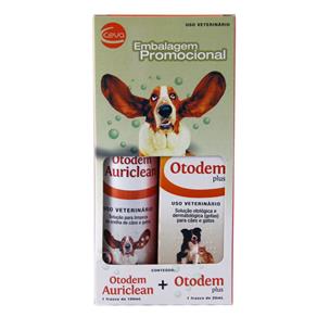 Kit Otodem Plus + Otodem Auriclean Otites Cães e Gatos - Ceva