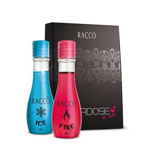 Kit Overdose de Amor - Gel de Massagem Ice 60g+ Gel Massagem Fire 60g - Racco (1127)