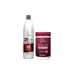 Kit Ox Acqua 20 vol 900ml + Pó Descolorante Blond Extreme