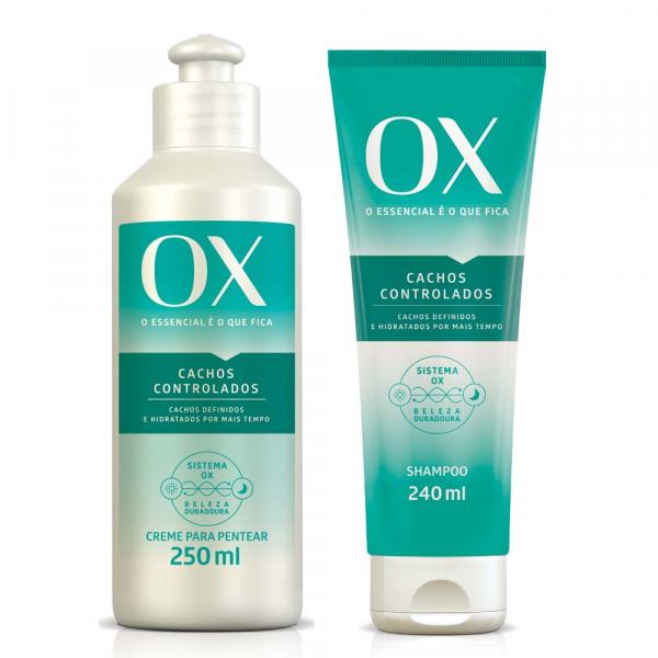 Kit OX Cachos Controlados Shampoo 240ml + Creme de Pentear 250ml - OX