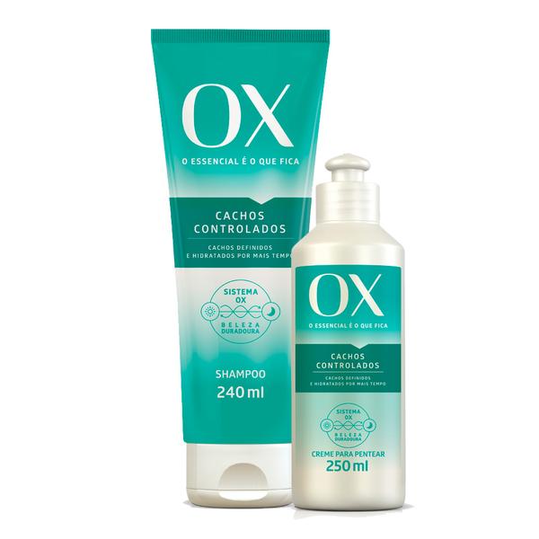Kit Ox Cachos Controlados Shampoo 240ml + Creme de Pentear 250ml - Ox