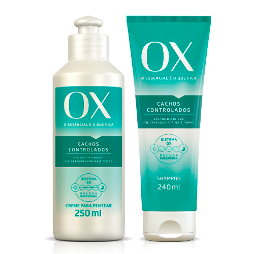 Kit Ox Cachos Controlados Shampoo 240ml + Creme de Pentear 250ml