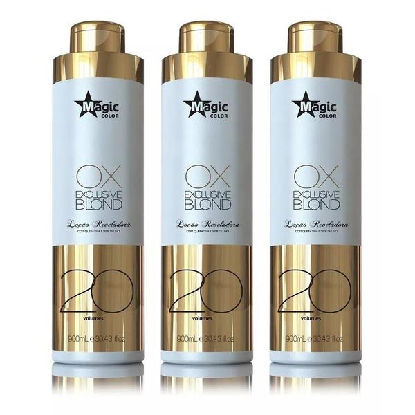 Kit 3 Ox Magic Color - Exclusive Blond 20 Volumes - 900ml
