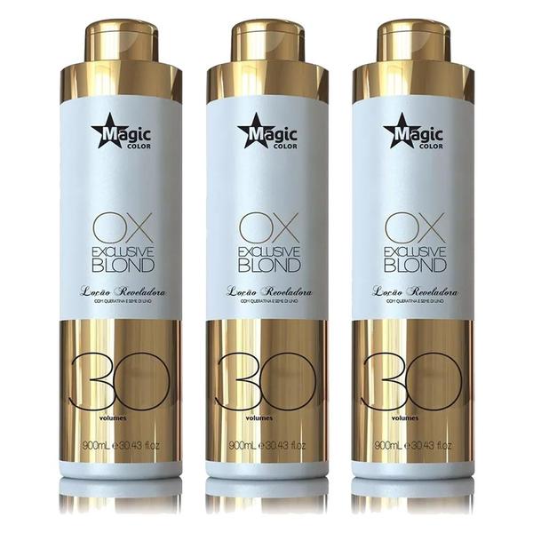 Kit 3 Ox Magic Color - Exclusive Blond 30 Volumes - 900ml