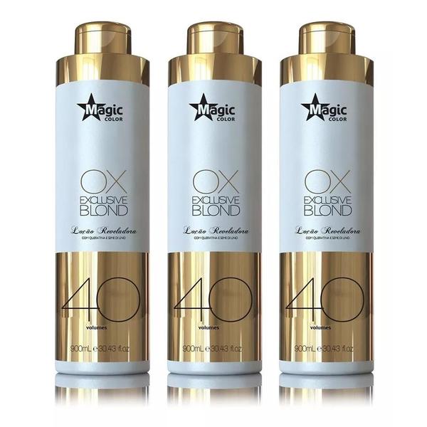 Kit 3 Ox Magic Color - Exclusive Blond 40 Volumes - 900ml