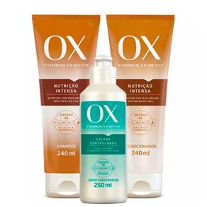 Kit Ox Nutrição Intensa Shampoo + Condicionador 240ml + Creme de Pentear 250ml