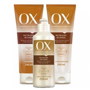 Kit OX Nutrição Intensa Shampoo + Condicionador 240ml + Creme de Pentear Nutrição Intensiva 250ml