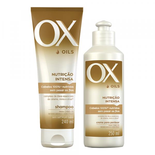 Kit Ox Oils Nutrição Intensa Shampoo 240ml + Creme de Pentear 250ml - Ox