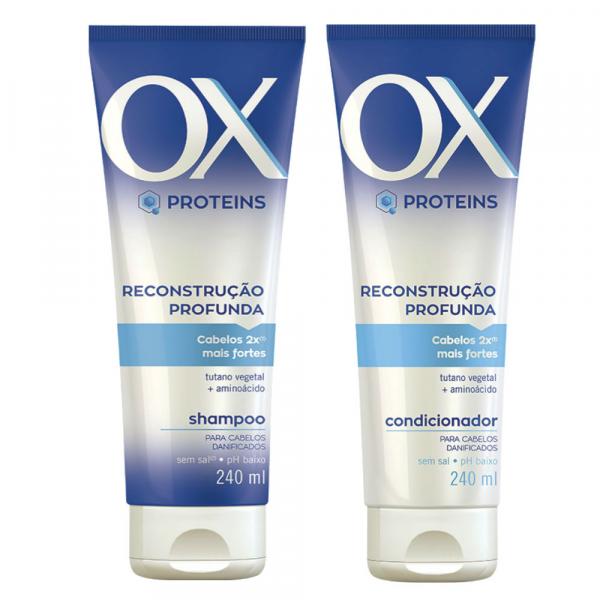 Kit Ox Proteins Reconstrução Profunda Shampoo 240ml + Condicionador 240ml - Ox