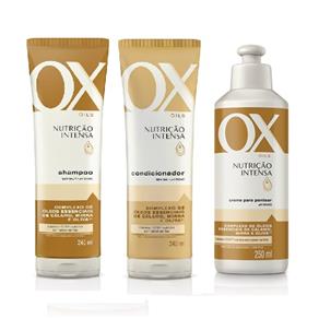 Kit Ox Shampoo + Condicionador + Creme de Pentear Oils Nutrição Intensa