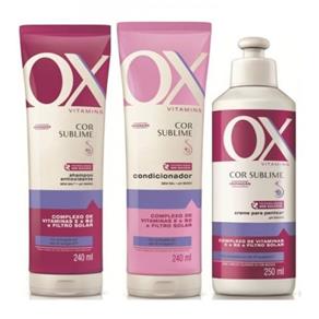 Kit Ox Shampoo + Condicionador + Creme de Pentear Vitamins Cor Sublime