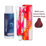 Kit Oxidante Welloxon Perfect 9% 30vol 60ml E Tonalizante Color Touch 66/45 60g