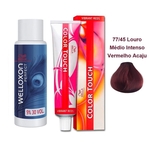 Kit Oxidante Welloxon Perfect 9% 30vol 60ml E Tonalizante Color Touch 77/45 60g