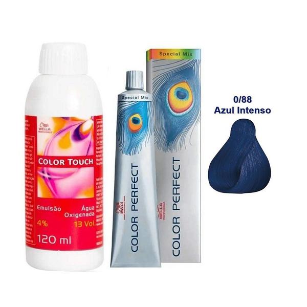 Kit Oxigenada Color Touch 4% 13vol 120ml e ColoraÇÃO Clareadora Color Perfect Special Mix 0/88 60ml - Wella