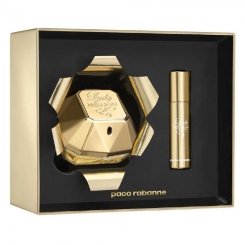 Kit Paco Rabanne Lady Million - Perfume EDP 80ml + Travel 10ml