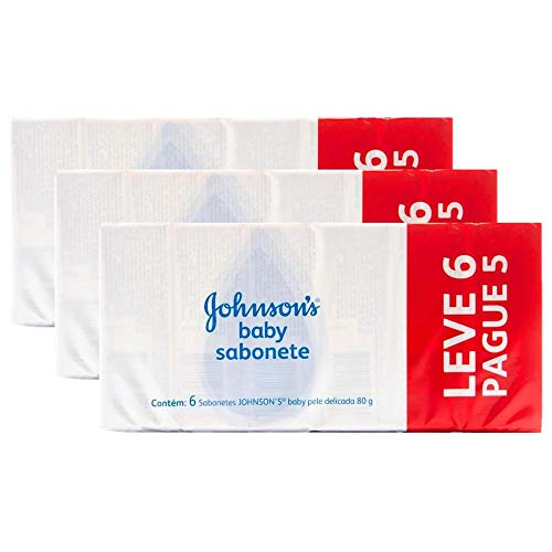 Kit 3 Pacotes Sabonete em Barra Johnson's Baby 80g Leve 6 Pague 5