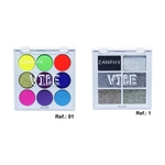 Kit Paletas Vibe Neon 01 + Glitter 6 Cores Zanphy