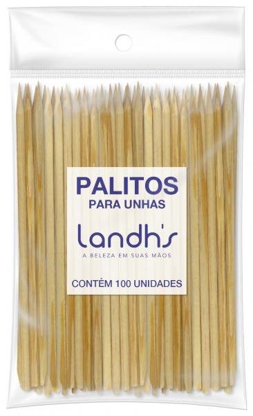 Kit Palitos de Unha Médio Ponta Chanfro Manicure 1000 Landhs