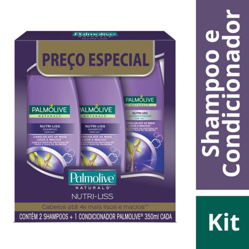 Kit Palmolive Shampoo 350ml + Condicionador 350ml Nutri-liss Preço Especial