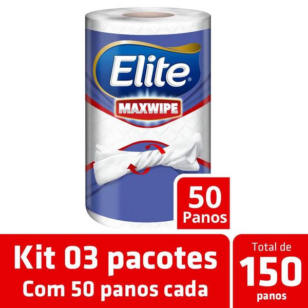 Kit Pano de Limpeza Reutilizável Elite Maxwipe 150 Panos