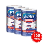 Kit Pano De Limpeza Reutilizável Elite Maxwipe Com 150 Panos