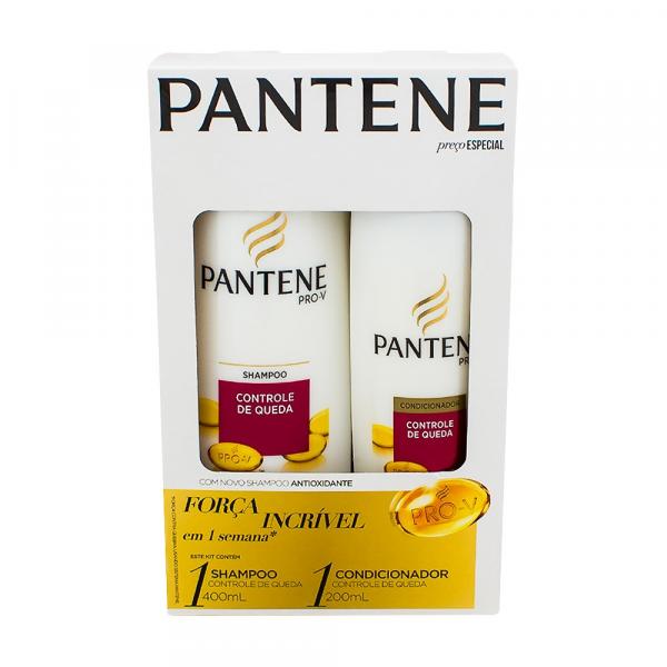 Kit Pantene Controle de Queda Shampoo 400ml + Condicionador 200ml - Tenys Pe
