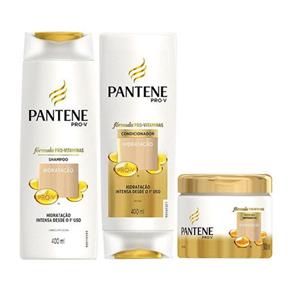 Kit Pantene Hidratação Shampoo + Condicionador + Máscara de Tratamento