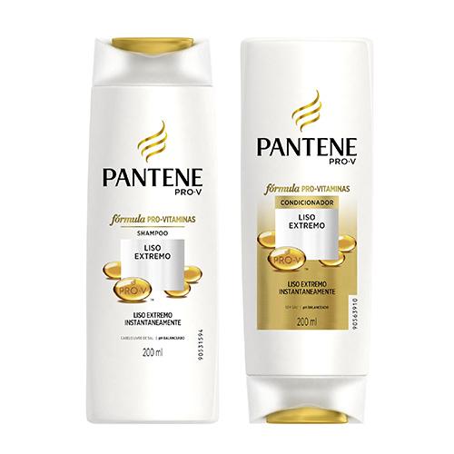 Kit Pantene Liso Extremo Shampoo 200ml + Condicionador 200ml