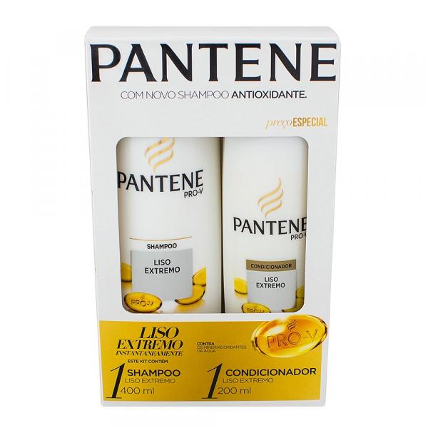 Kit Pantene Liso Extremo Shampoo 400ml + Condicionador 200ml - Tenys Pe