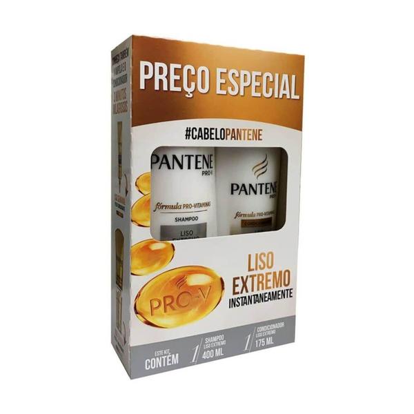 Kit Pantene Liso Extremo Shampoo 400ml + Condicionador 175ml