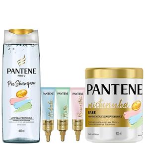 Kit Pantene Pré-Shampoo + Máscara de Tatamento + Ampolas