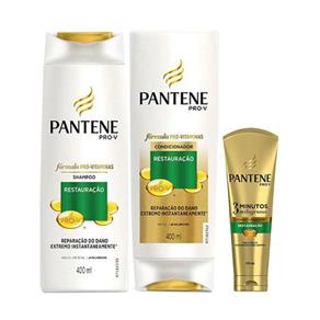Kit Pantene Restauração Shampoo + Condicionador + Condicionador Pro-V