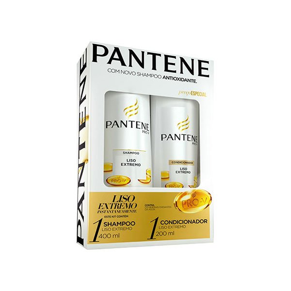 Kit Pantene Shampoo 400 Ml + Condicionador 200 Ml Liso Extremo