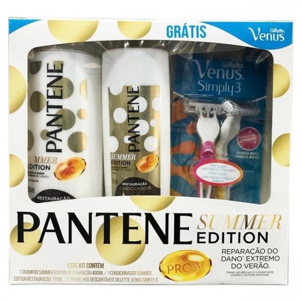 Kit Pantene Summer Edition Shampoo 400mL + Condicionador 175mL + Aparelho Venus